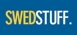 Logo has a blue background with large upper-case yellow and white text saying ‘SWEDSTUFF’